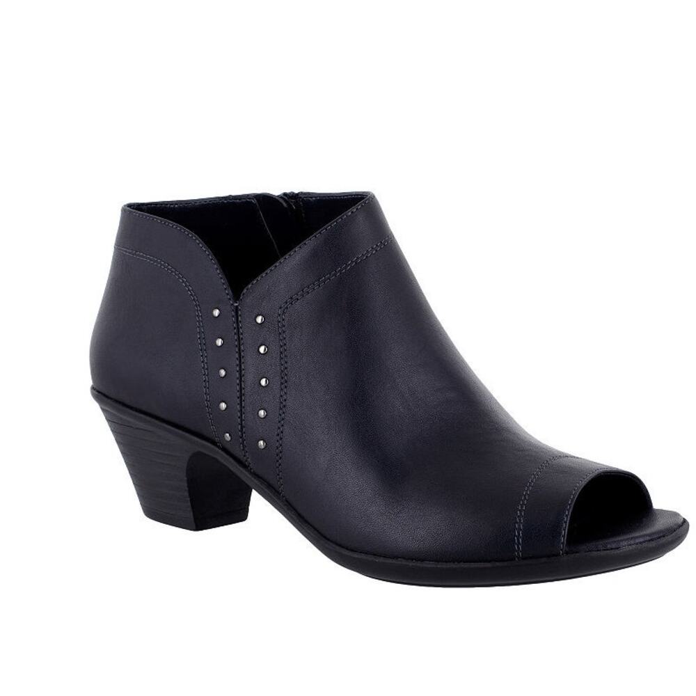 Easy Street Women's Voyage Open Toe Bootie with Mini Studs Size 7 Navy NWT